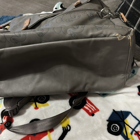 Petunia Pickle bottom diaper bag in gray- Mickey Mouse themed - Picture 9 of 10